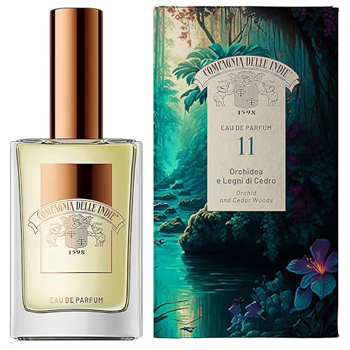 Compagnia delle Indie - Perfume - Número 11 - Perfume de mujer - Perfume de hombre - Eau de Parfum - Orquídea y Madera de Cedro, Perfume de Mujer Durabilidad e Intensidad Excepcional - Tamaño 75 ml