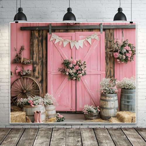 Fondo rosa western 10x8ft para fotografía miniatura 5