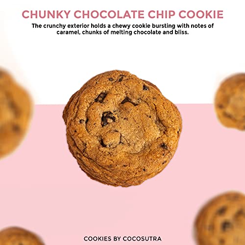 Image of Cocosutra Box of 12 Ooey Gooey Melty Chocolate Eggless Cookies | Chunky Chocolate Chip & Fudgy Brownie Cookies | Freshly Baked for Premium Gifting | 6 * 2 | 480g