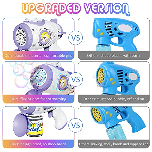 Bubble Gun, Bubble Machine Gun Bubble Toys For Kids Ages 4-8 8-12, Bubble Maker Blaster Outdoor Outside Toys For Boys Girls Adult Wedding Birthday Party, Purple #TOP1
