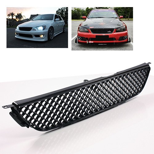 ModifyStreet Black ABS Plastic Mesh Sport Grill JDM Altezza Honeycomb Style for 01-05 Lexus IS300