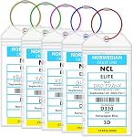 NCL Luggage Tag Holders, Clear, Wide-5Pack, NCL