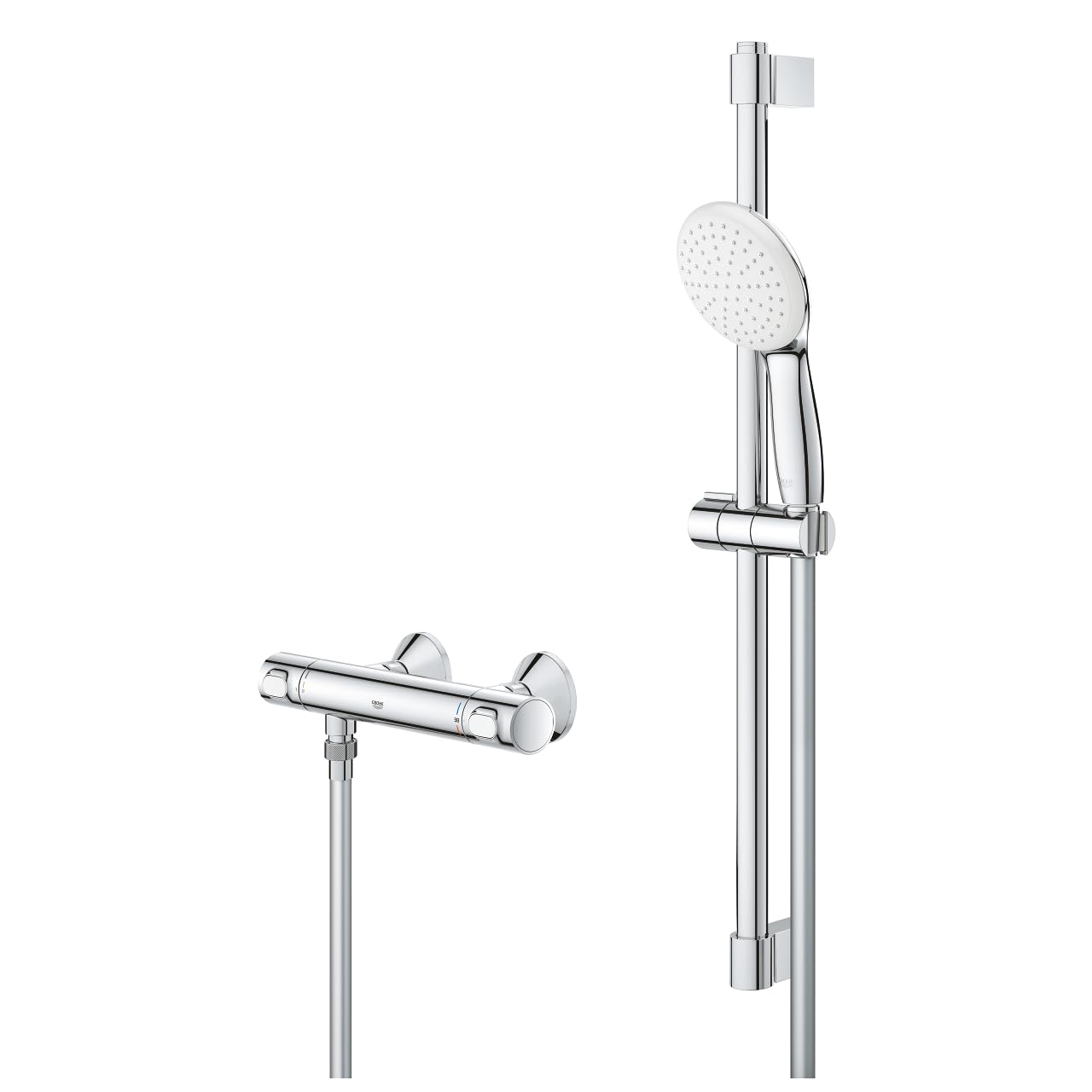 Grohe Grohtherm 500 Exposed Thermostatic Shower Mixer Bar + Tempesta Slider Kit
