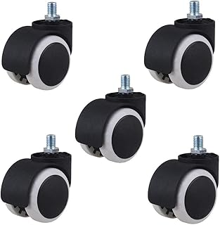TMP1105 Office Chair Swivel Casters Furniture Wheels Screw Thread Stem Replacement for Sofa Bed Goods Shelf Storage Rack Pack of 5