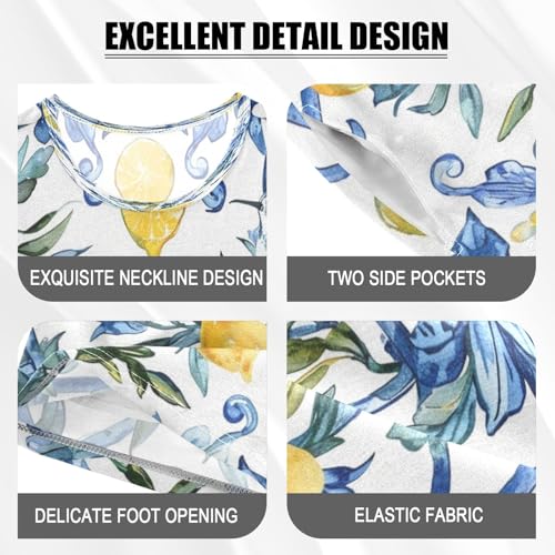 Vintage Lemon Kids Pjs Set Boys Girls Summer Short-Sleeve Sleepwear Pajamas 2PCS4