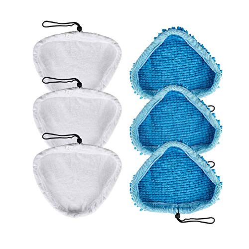 (�r���C�S�[) Bmeigo �X�`�[�����b�v�p�b�h ���ւ� �O�p �t���A���b�v 6�_�Z�b�g For H2O X5 Vax �}�b�g�t���A�N���X���� ���b�v�p�[�c �o�[�c �Ɩ��p �G�� �p�b�h�J�o�[ ��t���ȒP �y�� �|�� ���| ���|�� �ė��p�\