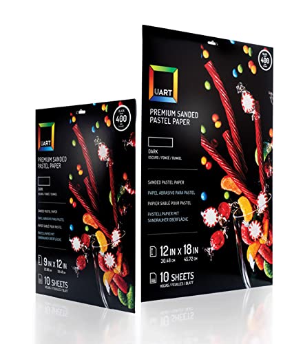 image for UART Premium Sanded Pastel Paper Art Sheets for Pastels, Pencils & Cha
