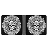 WAFICAC Portefeuille à Deux Volets Motif Tatouage satanique pour Homme et Femme, Portefeuille en Cuir Compact avec emplacements pour Cartes