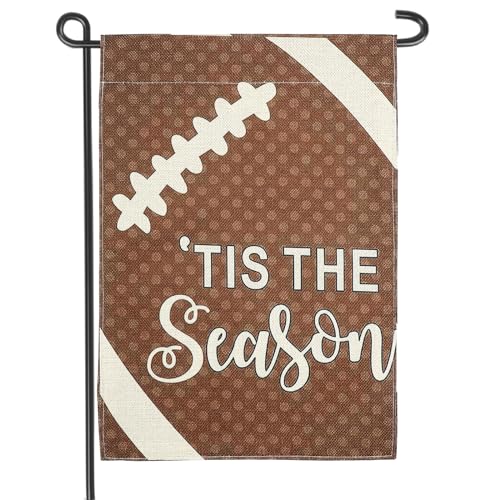 Hello Football Game Day Garden Flag 12x18 Inch Double Sided Sports Yard Football Outdoor Decoration(D)