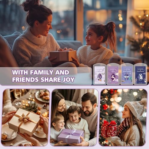 Image of SCENTORINI Wax Melts, Wax Cubes Strong Scent, Lavender Scented for Sleep | Natural Relax Soy Wax Melts for Warmer, 70g * 8-Pack, 2 * Lavender & Gardenia, Sage, Chamomile, Sandalwood
