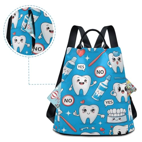 Mochila antirrobo para mujer con dibujos animados para viaje y senderismo seguro 4