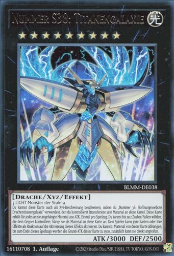 Nummer S38: Titanengalaxie BLMM-DE038 Ultra Rare Deutsch Boosterfrisch 1. Auflage - Battles of Legend: Monster Mayhem - mit ReCollectibles-Versandschutz - für Yu-Gi-Oh!