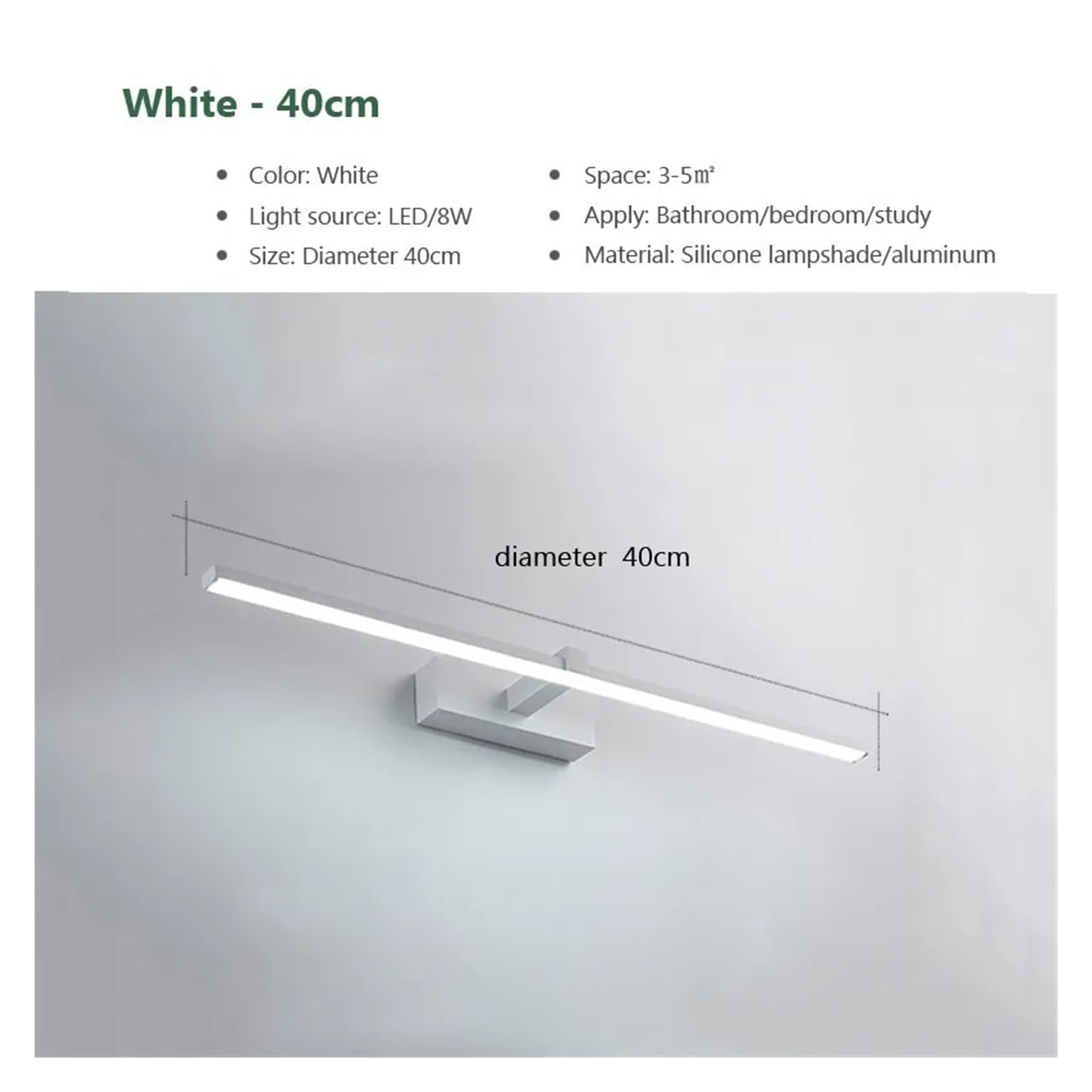 LED-Bilderleuchte LED-Spiegelleuchten, Wandleuchten, Badezimmer, wasserdicht, weiß, schwarz, flache LED-Lampe, moderne Innenwandleuchte, Badezimmerbeleuchtung, Make-up Mallicht für Ausstellungskunstwe