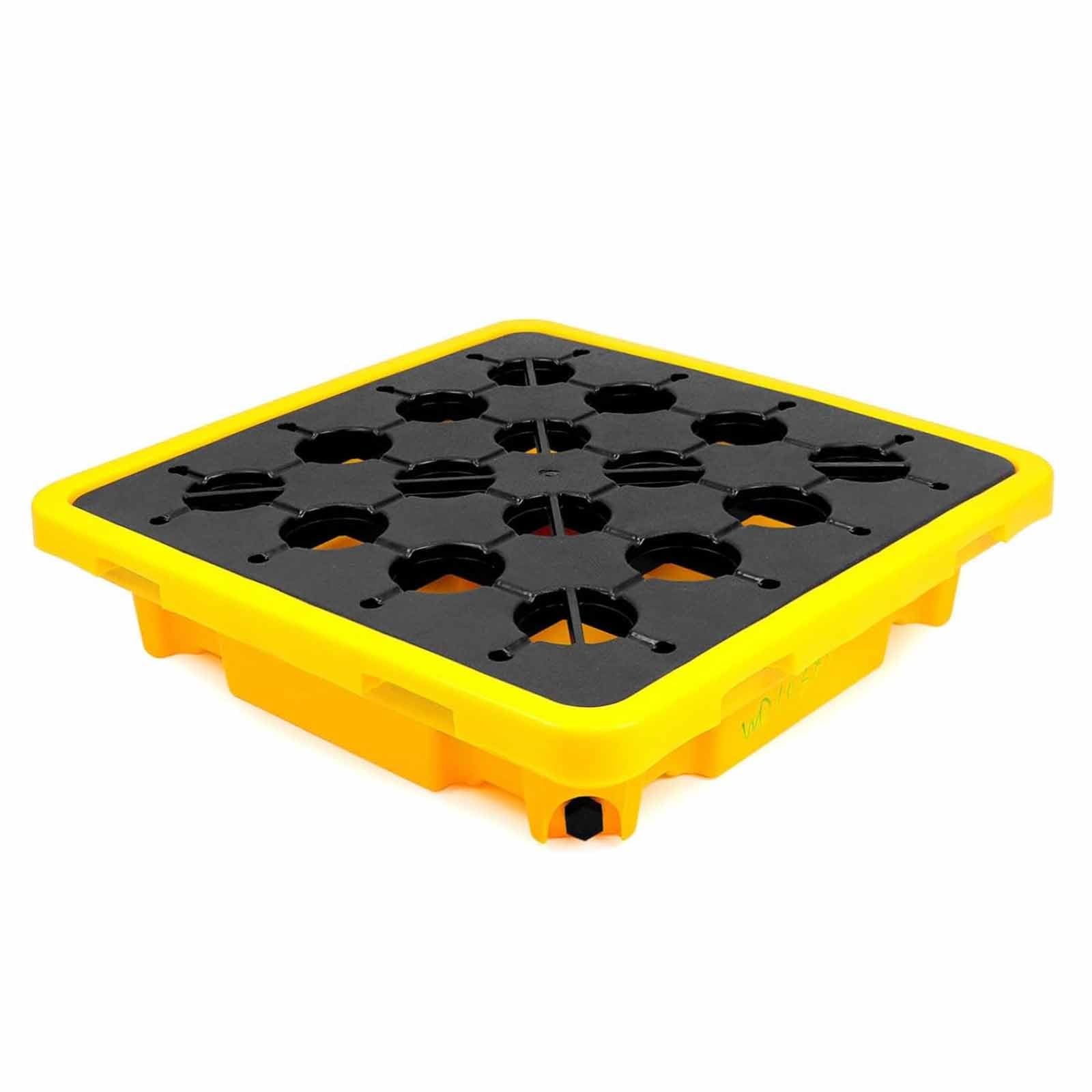 JKJZSALJ Heavy-Duty Spill Platform With Grating & Forklift Pockets - 2200 Lbs Capacity Containment Tray For Industrial, Warehouse & Park Use,72x72x16cm