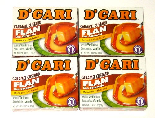 D'GARI Carmel Custard Flan Mexican Style - 5 Oz (4-Pack)