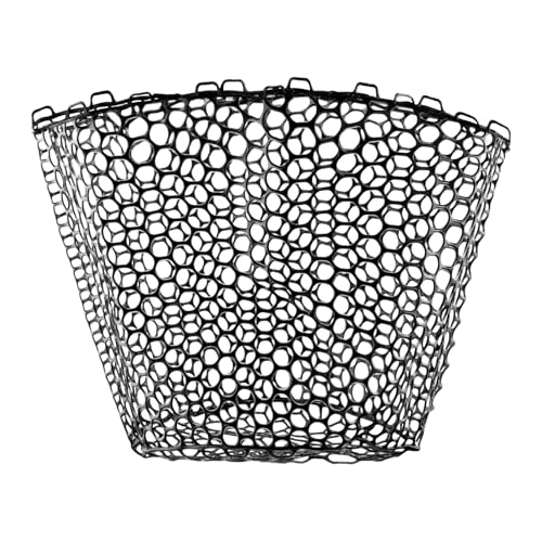 Dr.Fish Fishing Landing Net Replacement Rubber Fishing Net Without Handle Foldable Mesh Netting for Freshwater Saltwater Black Diameter 23.6
