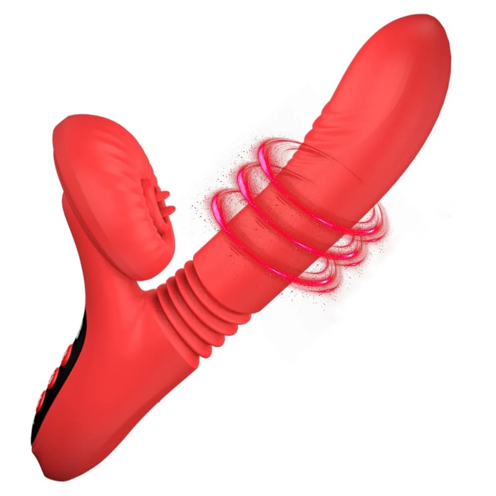TYDAY Sexspielzeug für Frauen Solo Klitorismassagegerät mit 7 Vibrationen G-Punkt-Stimulator Liegevibrator Dildo Einzigartige Temperaturkontrollfunktion das Frauen befriedigt (Pink)