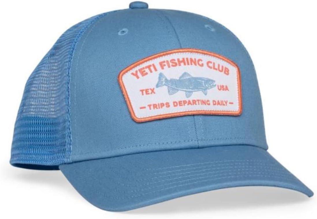 YETI Adjustable Fishing Club Trucker Hat - Pacific Blue