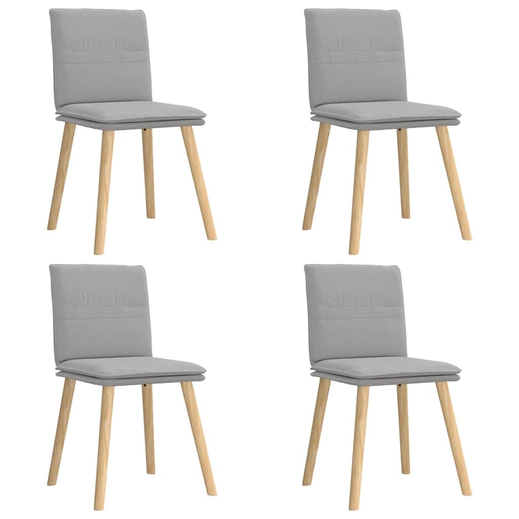 Fengshui Krzesła do jadalni 4 szt. szare chmury materiał metal drewno