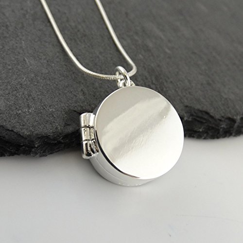 Fashionjunkie4Life Sterling Silver Working Compass Locket Necklace, 18" Snake Chain #TOP3