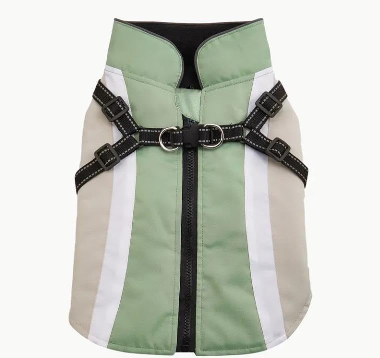 ≪愛犬に≫大型犬 犬服 ベスト 冬 ダウン風 ハーネス 一体型 ジャケット アウター コート ハーネス付き 背中開き 防寒 ドッグウェア ペットウェア  背開き ペット服 あっ かわいい 中型犬 フリースの通販 | 価格比較のビカム 秋冬 中型犬 Ｓ〜Ｍ アウター ジャンパー 防寒着/ハーネス付ベスト 背中開き