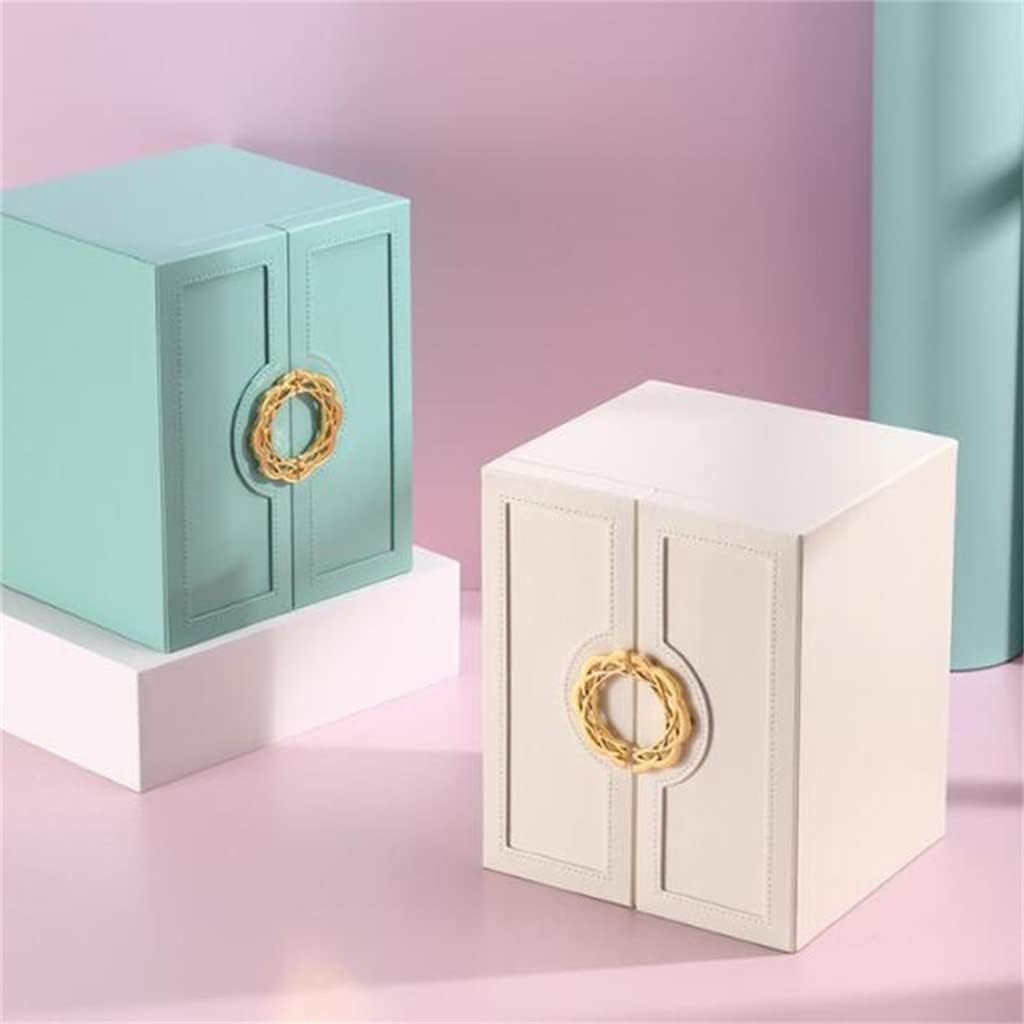 Large Capacity Multi-Layer Jewelry Storage Box – Makeup Organizer for Earrings, Necklaces, and Accessories,One Color-24.3 * 20 * 18.3cm
