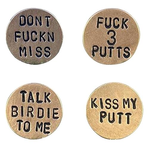 4PC Ball Marker, Funny Great Golf Gifts and Accessories for Men Women, Unique Gifts for Golfers