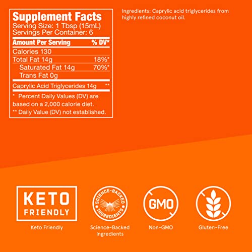 Bulletproof Brain Octane C8 Mct Oil Travel Size, 3 Ounces, Keto Supplement For Sustained Energy And Fewer Cravings #TOP1