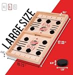 Table Bungee jeu de rondelle rapide - Testez votre vitesse et votre précision avec ce Super Winner Action rapide en bois Air Jeu du conseil de hockey - Amusement garanti pour la soirée de jeux en famille ou la fête avec des amis