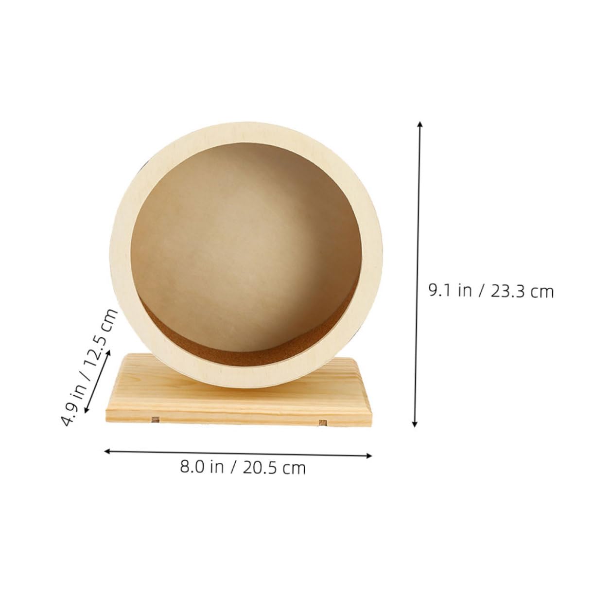 SOIMISS 2 Piezas Rueda De De Hámster Silencioso Rueda para Hamster Beige De Madera
