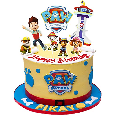 Décoration Gâteau Pat Patrouille - Disque Comestible 15.5 Cm, Sans Gluten, Vegan