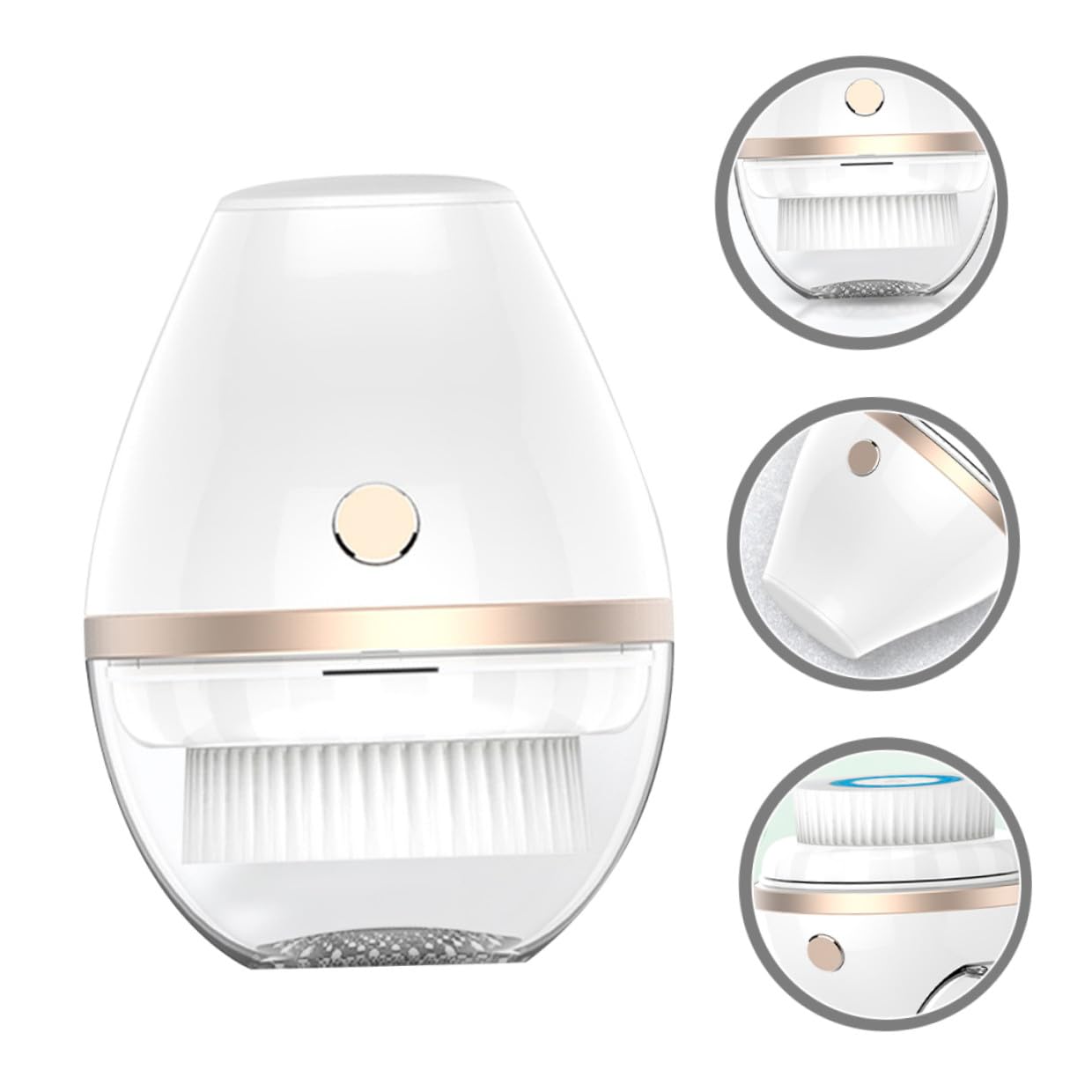 Cepillo Facial Eléctrico Portátil Blanco 300 mAh para Limpieza Facial