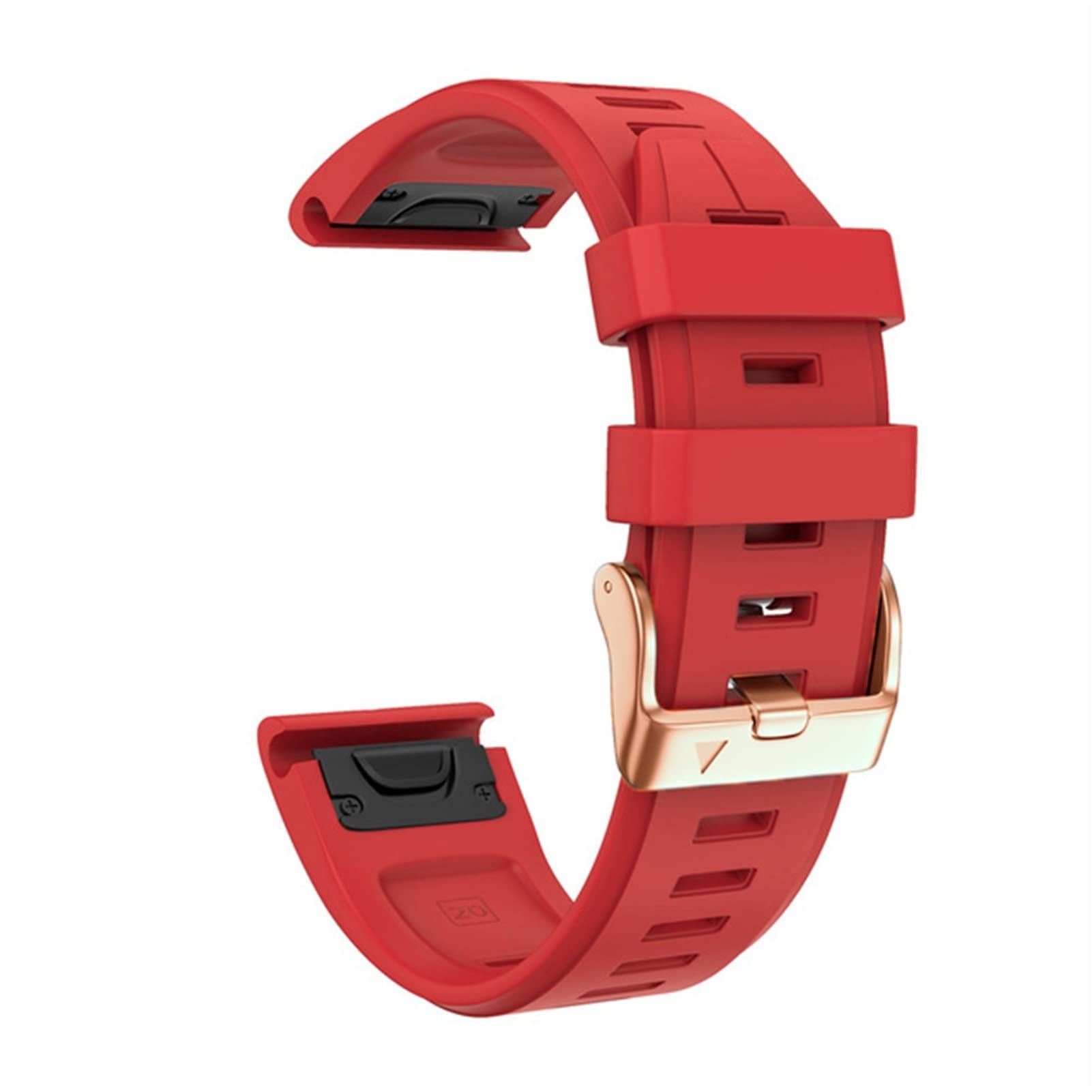 Bracelet en Silicone Souple à Ajustement Rapide de 20mm, pour 7S/5s Plus/6S/5s/Instinct 2S/D2, avec Bracelets de Rechange à Boucle en Or Rose