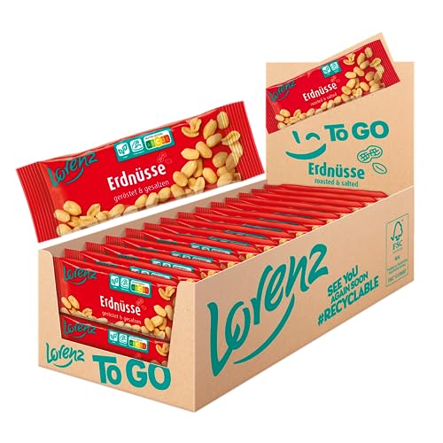 LORENZ | Erdnüsse geröstet & gesalzen | 28 x 40 g | vegan