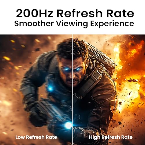Image of FRONTECH 27-inch (68.58 cm) Curved Gaming Monitor, 200Hz Refresh Rate, Full HD 1080p, Free Sync, Flicker-Free, HDMI & DP Dual Input (MON-0052)