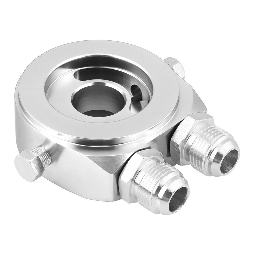 Adaptador de filtro de aceite Aramox tipo sándwich M20 x 1.5, kit de radiador enfriador de aceite 1/8 NPT, aleación de aluminio con juego de reemplazo de juntas extra — view 4