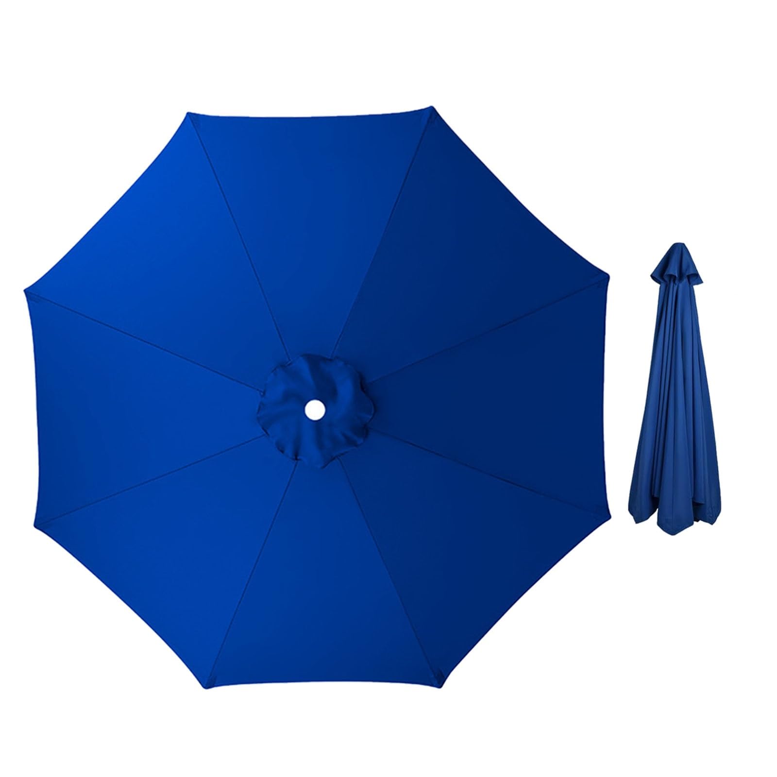Umbrella Canopy Replacement, Outdoor Replacement Cover, Umbrella replacement top, Replacement parasol fabric cover, 6Ribs / 8 Ribs, Replacement parasol fabric cover for Garden Umbrella(Blue,8ribs:2.5m