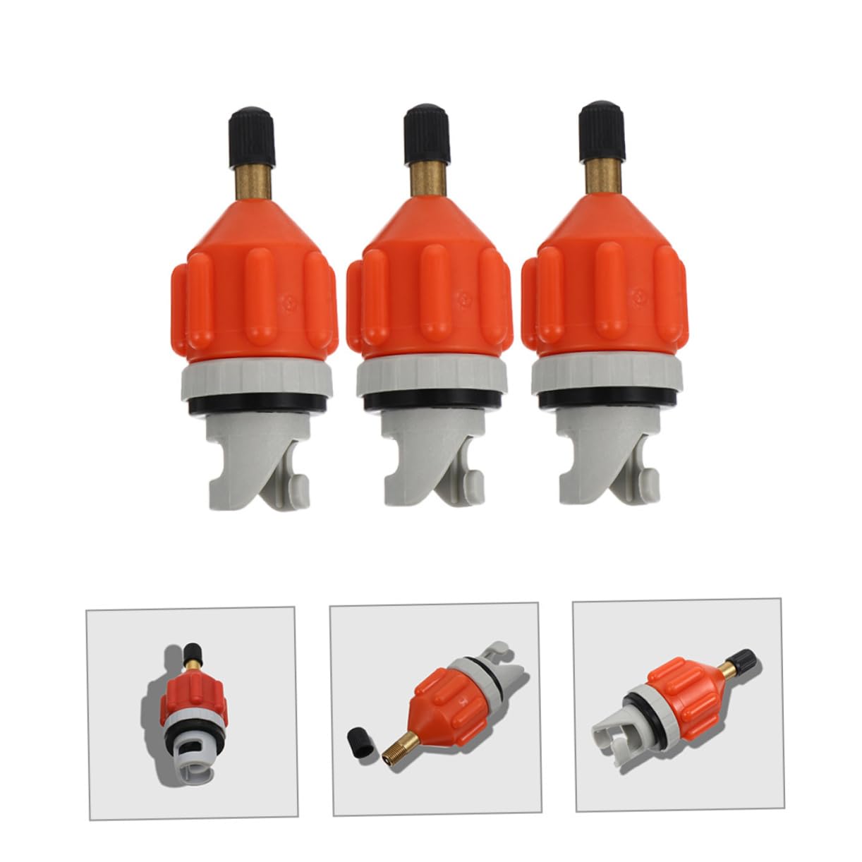 UPKOCH Adattatore Ugello Gas Ugelli Adattatore Valvola Pompa dell'Aria Air Pump Pompa Ad Aria Adattatore Pompa Gonfiabili Adattatore Pompa Letto Gonfiabile Rame Rosso