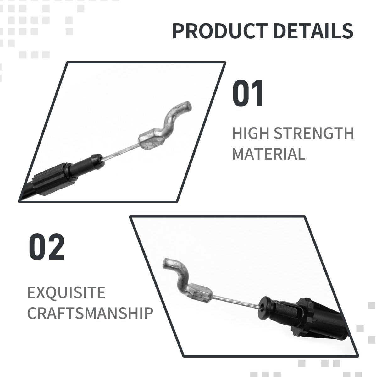 946-04299 746-04299 Control Cable Compatible with MTD Troy-Bilt 11A-41MB006, 11A-544A000, TB110, TB130, CC10M Mowers– 61.25" Length, 48" Casing
