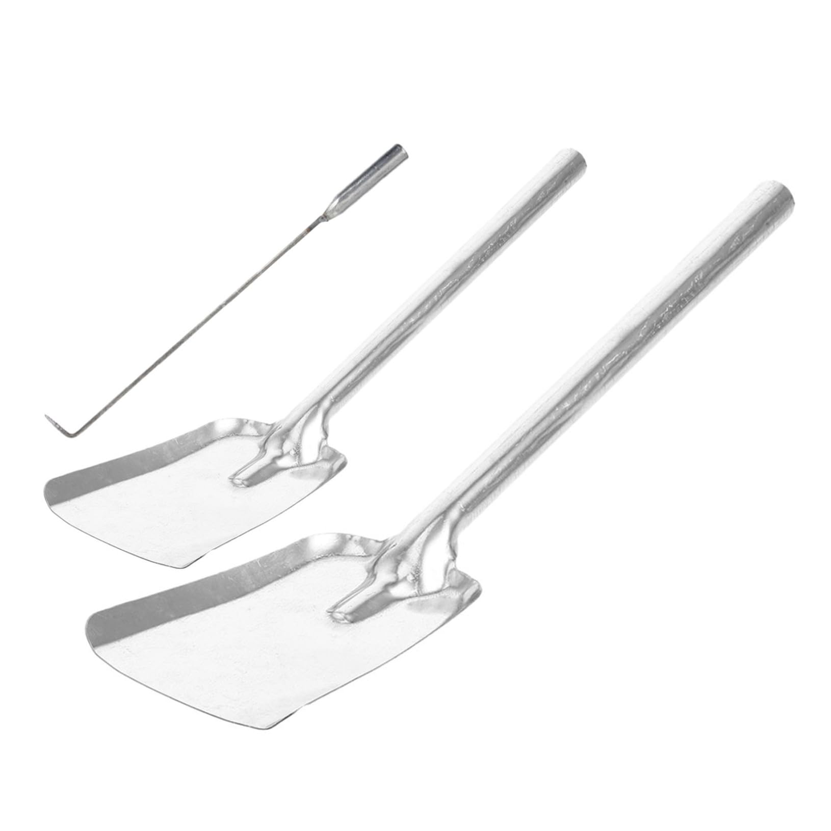 TOYANDONA 3 Stück Teiliges Kaminwerkzeug Robustem Dickem Stahl mit Ergonomischen Rutschfesten Griffen Vielseitige Ascheschaufeln und Feuerhaken für Holzöfen Grill und Kaminreinigung Zuhause
