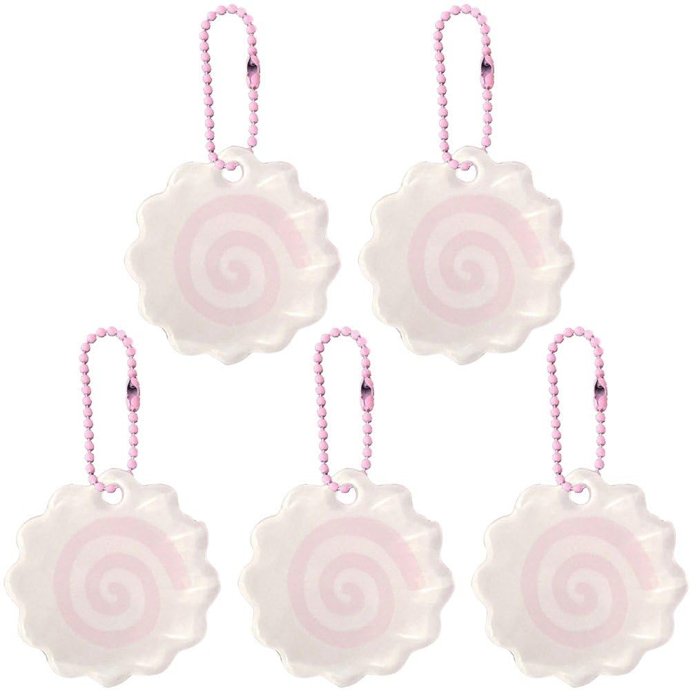 Baokuan 5pcs Acrylic Pink Japanese Style Cartoon Keychain Charms Cute Keychain Pendant Ornaments Decoration Accessories Suitable for Women Girls