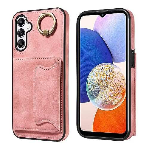 Funda protectora Samsung A14 4G evita caídas con anillo de rotación