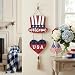 Valery Madelyn 4th of July Wreath, Patriotic Wreath for Front Door, Red White and Blue Top Hat and Heart Wall Signs for Memorial Day Independence Day USA 250th Anniversary, 22 inch