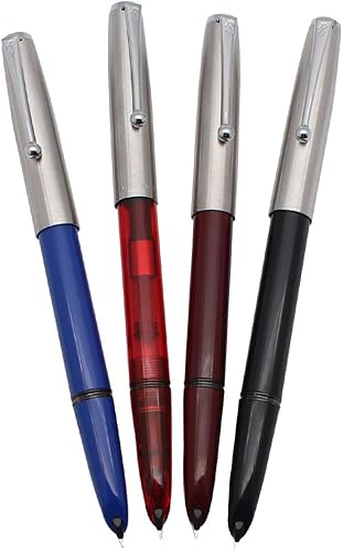 Vista 7 de Gullor Pluma estilográfica extra ligera de 4 piezas, punta fina con convertidor de tinta, juego transparente Multicolor (transparente),Multi