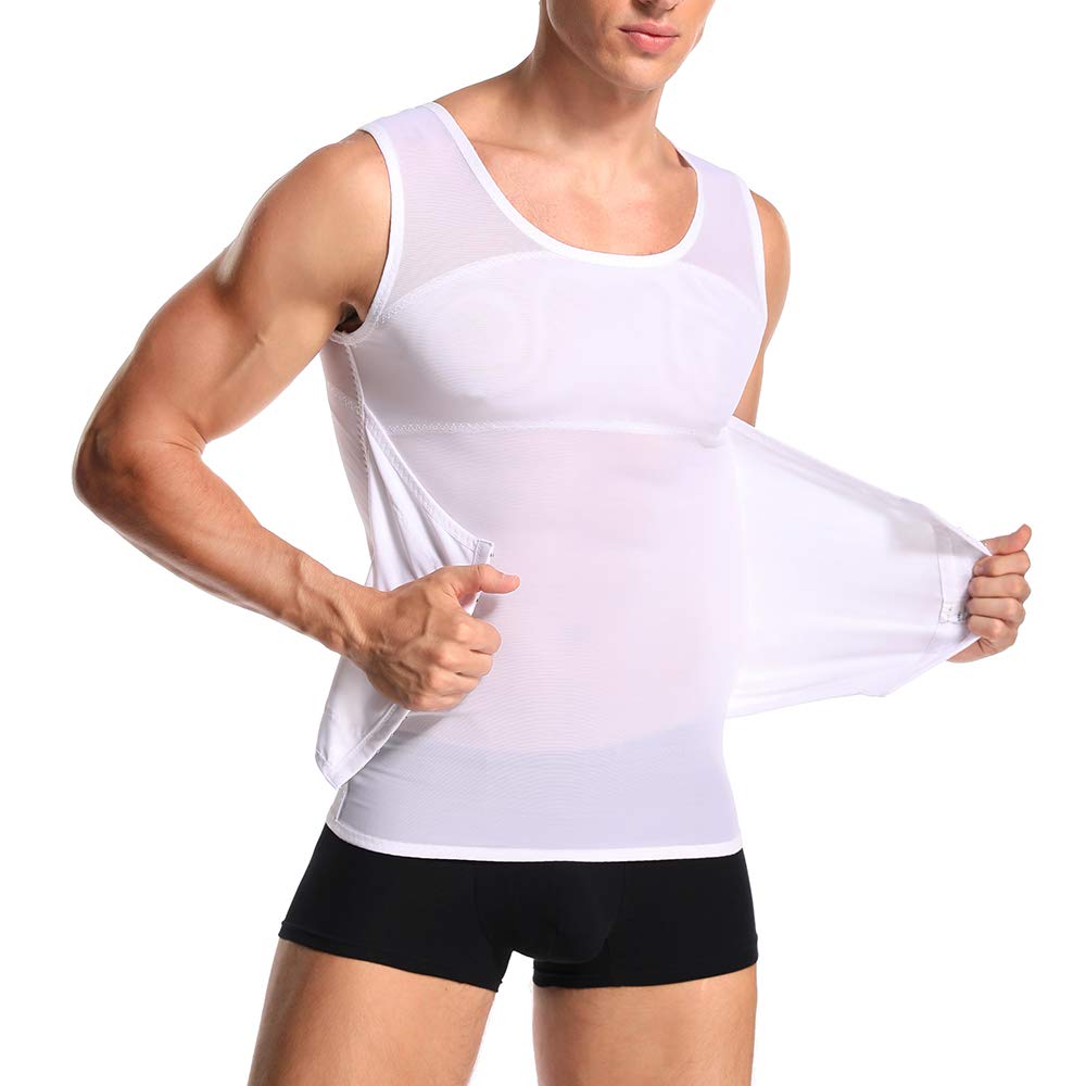 Débardeur Gainant pour Hommes Chemise de Compression sans Manches Ventre Plat Gaine Amincissante Posture Shirt Body Shaper