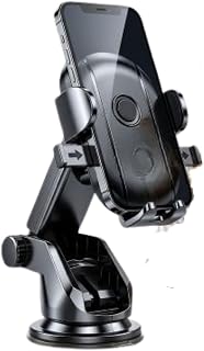 Car Phone Holder Dashboard Mount 360° Rotatable Adjustable Arm Firm Suction Cup for Safe Driving (Black) Price In India