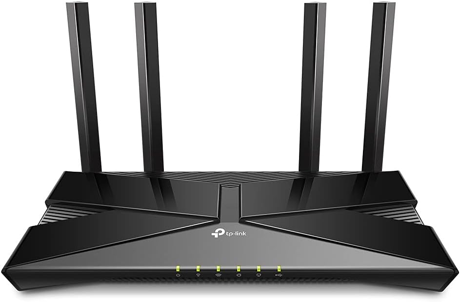 TP-Link 3000 Gigabits_per_Second 5 GHz WiFi 6 AX3000 Smart WiFi Router 802.11ax Router, Gigabit, Dual Band, OFDMA, MU-MIMO, Compatible for Alexa (Archer AX50) Black