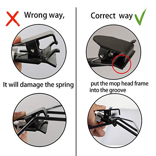 Midoneat 24 Inch Industrial Commercial Cotton Dust Mop || 63 Inch Pole || Two-Layers Thick And Soft Cotton Yarn Clean Dirty Water Dust And Hair More Easily|| 2 Sets Economical (24 Inch) #TOP3