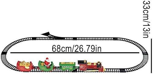 Miniatura 8 de Christmas Train Set,Under The Christmas Tree Trains Toy Set with Light and Sounds,Electric Classical Train Toys for Xmas Village Tree,Indoor C