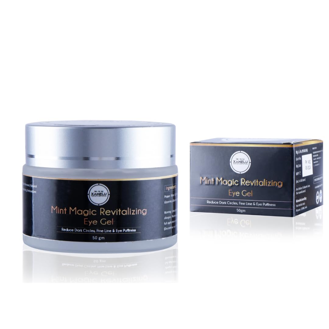 Mint Magic Eye Gel for Dark Circles, Puffiness & Wrinkles 50 gm | Anti-Wrinkle Under Eye Cream with Hydrating Herbal Formula | AYUSH Certified for Men & Women